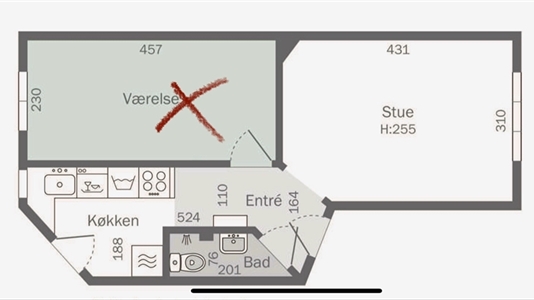 11 m2 værelse i Vesterbro til leje